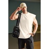 image:imageCOOFANDY Mens Workout Tank Tops Summer Sleeveless Tee Shirts Casual Stylish Gym Muscle Shirt Loose Fit for BasketballBeige