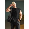 image:imageCOOFANDY Mens Workout Tank Tops Summer Sleeveless Tee Shirts Casual Stylish Gym Muscle Shirt Loose Fit for BasketballBlack