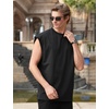 image:imageCOOFANDY Mens Workout Tank Tops Summer Sleeveless Tee Shirts Casual Stylish Gym Muscle Shirt Loose Fit for BasketballBlack
