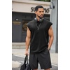image:imageCOOFANDY Mens Workout Tank Tops Summer Sleeveless Tee Shirts Casual Stylish Gym Muscle Shirt Loose Fit for BasketballBlack