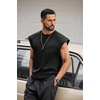 image:imageCOOFANDY Mens Workout Tank Tops Summer Sleeveless Tee Shirts Casual Stylish Gym Muscle Shirt Loose Fit for BasketballBlack