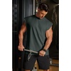 image:imageCOOFANDY Mens Workout Tank Tops Summer Sleeveless Tee Shirts Casual Stylish Gym Muscle Shirt Loose Fit for BasketballDark Army Green