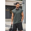 image:imageCOOFANDY Mens Workout Tank Tops Summer Sleeveless Tee Shirts Casual Stylish Gym Muscle Shirt Loose Fit for BasketballDark Army Green