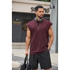 image:imageCOOFANDY Mens Workout Tank Tops Summer Sleeveless Tee Shirts Casual Stylish Gym Muscle Shirt Loose Fit for BasketballDark Red