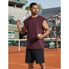 image:imageCOOFANDY Mens Workout Tank Tops Summer Sleeveless Tee Shirts Casual Stylish Gym Muscle Shirt Loose Fit for BasketballDark Red