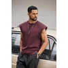 image:imageCOOFANDY Mens Workout Tank Tops Summer Sleeveless Tee Shirts Casual Stylish Gym Muscle Shirt Loose Fit for BasketballDark Red