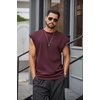 image:imageCOOFANDY Mens Workout Tank Tops Summer Sleeveless Tee Shirts Casual Stylish Gym Muscle Shirt Loose Fit for BasketballDark Red