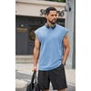 image:imageCOOFANDY Mens Workout Tank Tops Summer Sleeveless Tee Shirts Casual Stylish Gym Muscle Shirt Loose Fit for BasketballLight Blue