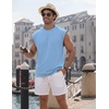 image:imageCOOFANDY Mens Workout Tank Tops Summer Sleeveless Tee Shirts Casual Stylish Gym Muscle Shirt Loose Fit for BasketballLight Blue