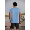 image:imageCOOFANDY Mens Workout Tank Tops Summer Sleeveless Tee Shirts Casual Stylish Gym Muscle Shirt Loose Fit for BasketballLight Blue