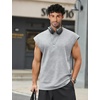 image:imageCOOFANDY Mens Workout Tank Tops Summer Sleeveless Tee Shirts Casual Stylish Gym Muscle Shirt Loose Fit for BasketballLight Grey