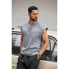 image:imageCOOFANDY Mens Workout Tank Tops Summer Sleeveless Tee Shirts Casual Stylish Gym Muscle Shirt Loose Fit for BasketballLight Grey