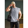 image:imageCOOFANDY Mens Workout Tank Tops Summer Sleeveless Tee Shirts Casual Stylish Gym Muscle Shirt Loose Fit for BasketballLight Grey