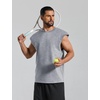 image:imageCOOFANDY Mens Workout Tank Tops Summer Sleeveless Tee Shirts Casual Stylish Gym Muscle Shirt Loose Fit for BasketballLight Grey