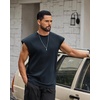 image:imageCOOFANDY Mens Workout Tank Tops Summer Sleeveless Tee Shirts Casual Stylish Gym Muscle Shirt Loose Fit for BasketballMidnight Blue