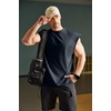 image:imageCOOFANDY Mens Workout Tank Tops Summer Sleeveless Tee Shirts Casual Stylish Gym Muscle Shirt Loose Fit for BasketballMidnight Blue
