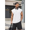 image:imageCOOFANDY Mens Workout Tank Tops Summer Sleeveless Tee Shirts Casual Stylish Gym Muscle Shirt Loose Fit for BasketballWhite