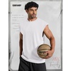 image:imageCOOFANDY Mens Workout Tank Tops Summer Sleeveless Tee Shirts Casual Stylish Gym Muscle Shirt Loose Fit for BasketballWhite