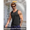 image:imageCOOFANDY Mens Workout Tank Tops UPF 50 Sleeveless Gym Muscle Shirts Cooling Quick Dry Bodybuilding Tanks for Swim Beach01 Black
