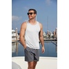 image:imageCOOFANDY Mens Workout Tank Tops UPF 50 Sleeveless Gym Muscle Shirts Cooling Quick Dry Bodybuilding Tanks for Swim Beach02 White