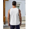 image:imageCOOFANDY Mens Workout Tank Tops UPF 50 Sleeveless Gym Muscle Shirts Cooling Quick Dry Bodybuilding Tanks for Swim Beach02 White