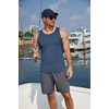 image:imageCOOFANDY Mens Workout Tank Tops UPF 50 Sleeveless Gym Muscle Shirts Cooling Quick Dry Bodybuilding Tanks for Swim Beach03 Navy Blue
