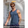 image:imageCOOFANDY Mens Workout Tank Tops UPF 50 Sleeveless Gym Muscle Shirts Cooling Quick Dry Bodybuilding Tanks for Swim Beach03 Navy Blue