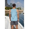 image:imageCOOFANDY Mens Workout Tank Tops UPF 50 Sleeveless Gym Muscle Shirts Cooling Quick Dry Bodybuilding Tanks for Swim Beach04 Sky Blue