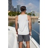 image:imageCOOFANDY Mens Workout Tank Tops UPF 50 Sleeveless Gym Muscle Shirts Cooling Quick Dry Bodybuilding Tanks for Swim BeachBlackLight BlueWhite