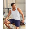 image:imageCOOFANDY Mens Workout Tank Tops UPF 50 Sleeveless Gym Muscle Shirts Cooling Quick Dry Bodybuilding Tanks for Swim BeachBlackLight BlueWhite