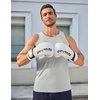 image:imageCOOFANDY Mens Workout Tank Tops UPF 50 Sleeveless Gym Muscle Shirts Cooling Quick Dry Bodybuilding Tanks for Swim BeachBlackWhiteLight Gray