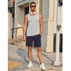 image:imageCOOFANDY Mens Workout Tank Tops UPF 50 Sleeveless Gym Muscle Shirts Cooling Quick Dry Bodybuilding Tanks for Swim BeachBlackWhiteLight Gray