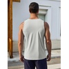 image:imageCOOFANDY Mens Workout Tank Tops UPF 50 Sleeveless Gym Muscle Shirts Cooling Quick Dry Bodybuilding Tanks for Swim BeachLight GrayNavy BlueLight Green