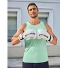 image:imageCOOFANDY Mens Workout Tank Tops UPF 50 Sleeveless Gym Muscle Shirts Cooling Quick Dry Bodybuilding Tanks for Swim BeachLight GrayNavy BlueLight Green