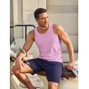 image:imageCOOFANDY Mens Workout Tank Tops UPF 50 Sleeveless Gym Muscle Shirts Cooling Quick Dry Bodybuilding Tanks for Swim BeachPinkWhiteDark Gray