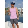 image:imageCOOFANDY Mens Workout Tank Tops UPF 50 Sleeveless Gym Muscle Shirts Cooling Quick Dry Bodybuilding Tanks for Swim BeachPinkWhiteDark Gray