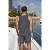 image:imageCOOFANDY Mens Workout Tank Tops UPF 50 Sleeveless Gym Muscle Shirts Cooling Quick Dry Bodybuilding Tanks for Swim BeachPinkWhiteDark Gray