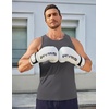 image:imageCOOFANDY Mens Workout Tank Tops UPF 50 Sleeveless Gym Muscle Shirts Cooling Quick Dry Bodybuilding Tanks for Swim BeachPinkWhiteDark Gray