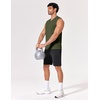 image:imageCOOFANDY Mens Workout Tank Tops V Neck Sleeveless Shirts Quick Dry Athletic Gym Muscle T Shirt Lightweight Soft TeeArmy Green
