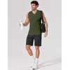 image:imageCOOFANDY Mens Workout Tank Tops V Neck Sleeveless Shirts Quick Dry Athletic Gym Muscle T Shirt Lightweight Soft TeeArmy Green