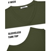 image:imageCOOFANDY Mens Workout Tank Tops V Neck Sleeveless Shirts Quick Dry Athletic Gym Muscle T Shirt Lightweight Soft TeeArmy Green