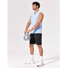 image:imageCOOFANDY Mens Workout Tank Tops V Neck Sleeveless Shirts Quick Dry Athletic Gym Muscle T Shirt Lightweight Soft TeeLight Blue