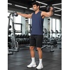 image:imageCOOFANDY Mens Workout Tank Tops V Neck Sleeveless Shirts Quick Dry Athletic Gym Muscle T Shirt Lightweight Soft TeeNavy Blue