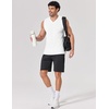 image:imageCOOFANDY Mens Workout Tank Tops V Neck Sleeveless Shirts Quick Dry Athletic Gym Muscle T Shirt Lightweight Soft TeeWhite