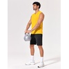 image:imageCOOFANDY Mens Workout Tank Tops V Neck Sleeveless Shirts Quick Dry Athletic Gym Muscle T Shirt Lightweight Soft TeeYellow