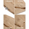 image:imageCOOFANDY Mens Zip Up Sweater Jacket Waffle Sweatshirt Knit Bomber Lightweight Casual JacketsKhaki