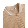 image:imageCOOFANDY Mens Zip Up Sweater Jacket Waffle Sweatshirt Knit Bomber Lightweight Casual JacketsKhaki