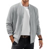image:imageCOOFANDY Mens Zip Up Sweater Jacket Waffle Sweatshirt Knit Bomber Lightweight Casual JacketsLight Grey