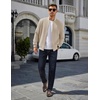 image:imageCOOFANDY Mens Zip Up Sweater Jacket Waffle Sweatshirt Knit Bomber Lightweight Casual JacketsLight Khaki