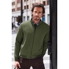 image:imageCOOFANDY Mens Zip Up Sweatshirt Mock Neck Quilted Jacket Casual Lightweight Sweater Jackets with PocketArmy Green